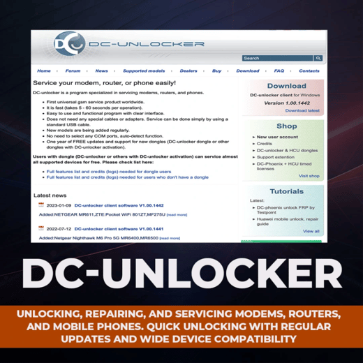 DC Unlocker HCU activation for dongle